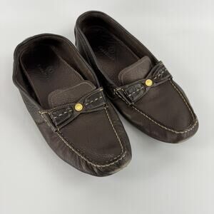 Cole Haan Leather Loafers Women's Size 9 Brown Bronze READ!